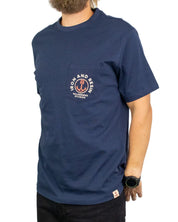 Iron & Resin Buffalo Pocket T-shirt i marinblått, framsida