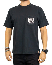 Iron & Resin Antique Sign T-shirt i svart, framsida