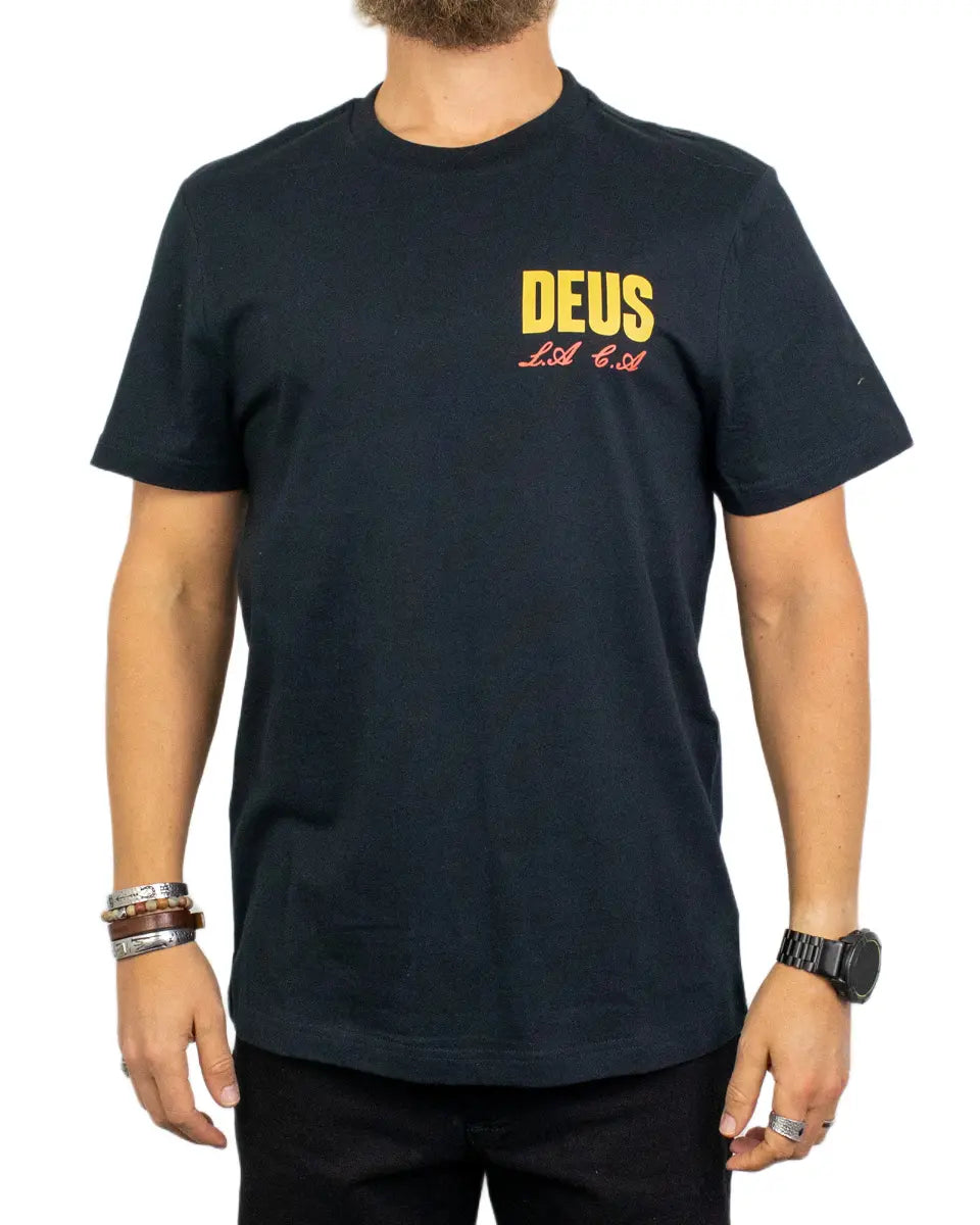 Deus Ex Machina Cutaway T-shirt i svart, framsida