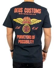 Deus Ex Machina Cutaway T-shirt i svart, tryck på ryggen