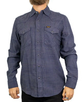 Wrangler - Skjorta - Western Shirt Heathered Indigo - Blå
