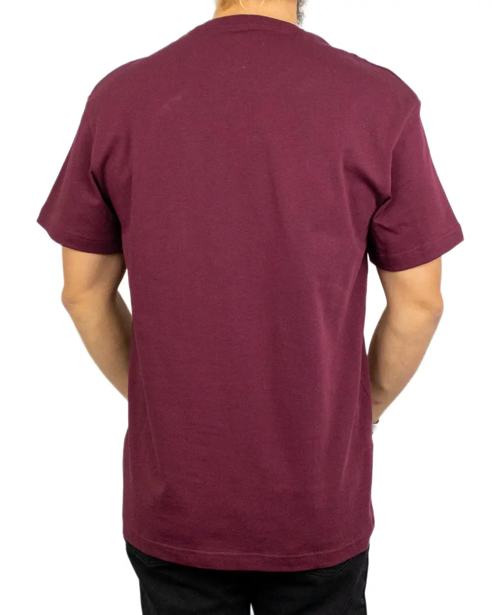 Lee Small Logo T-shirt i vinröd Fig, baksida