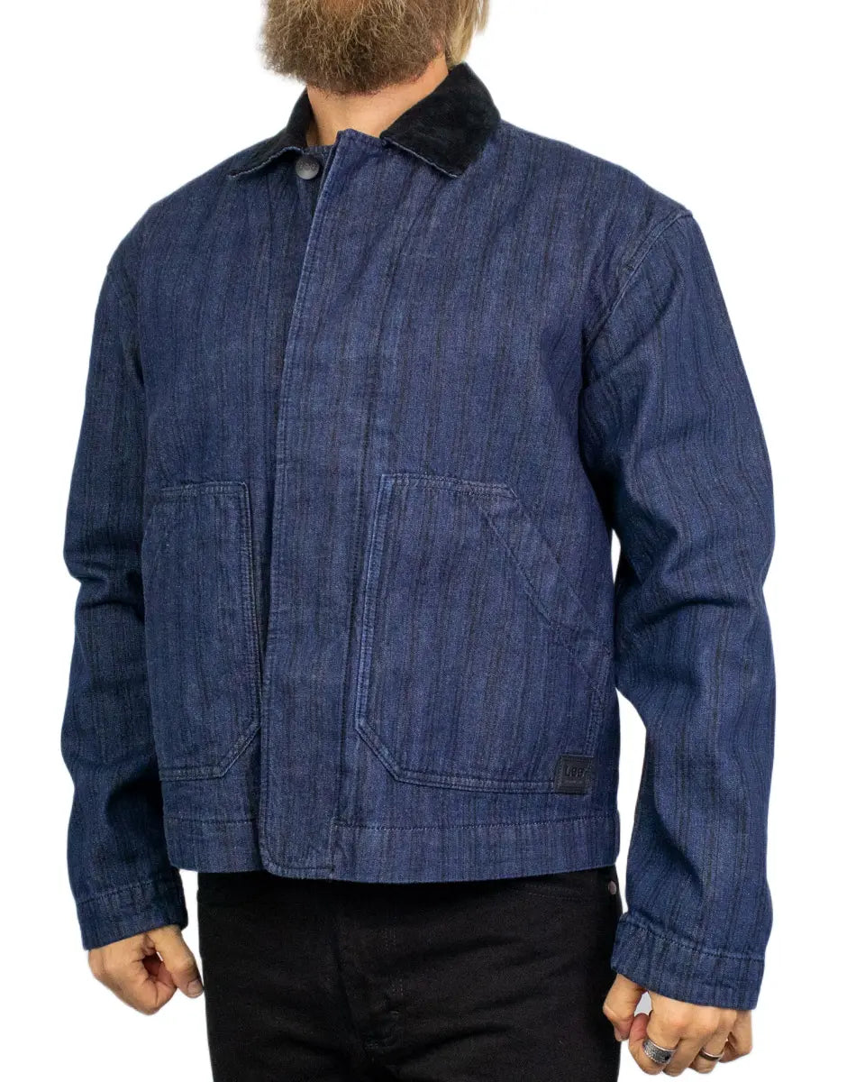 Lee Utility Jacket jeansjacka i mörk indigo Hickory Rinse, framsida