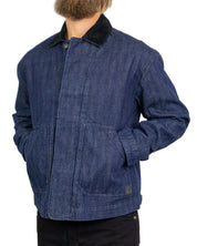 Lee Utility Jacket jeansjacka i mörk indigo Hickory Rinse, från sidan