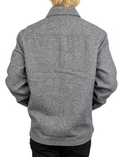 Lee Wool Overshirt ullskjorta i gråmelerat, baksida