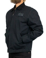 Deus Ex Machina Address Workwear canvasjacka i svart, från sidan