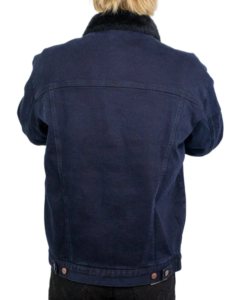 Wrangler Buffalo Trace jeansjacka i mörk indigo, baksida