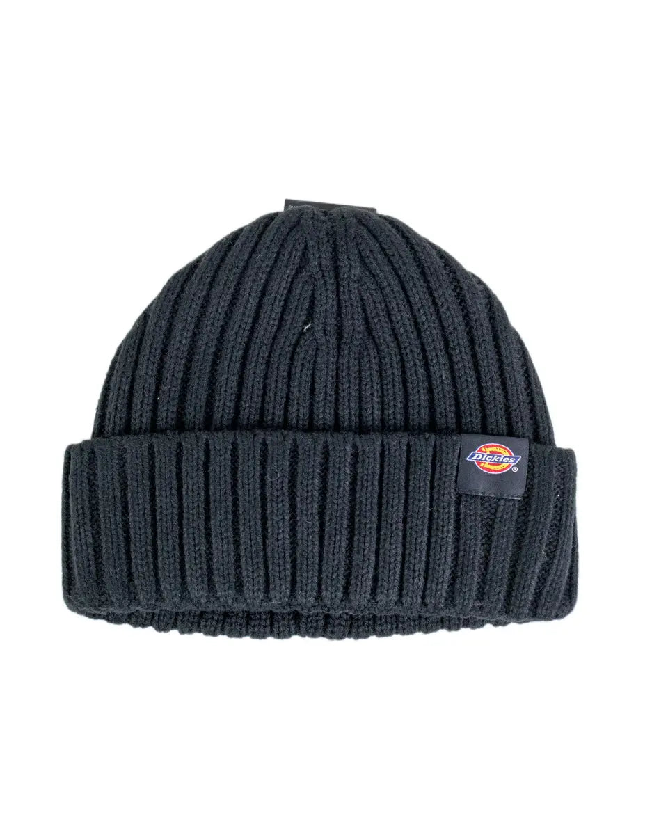 Dickies Lockwood fiskarmössa i svart, framsida med vävd etikett