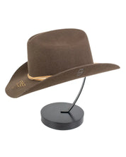 Stetson westernhatt i brun ullfilt, från sidan