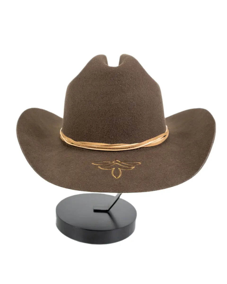 Stetson westernhatt i brun ullfilt, framsida