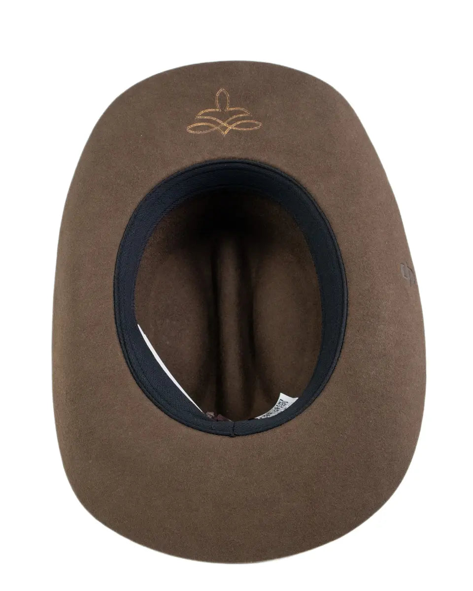 Stetson westernhatt i brun ullfilt, undersida