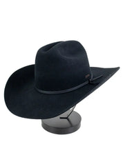 Stetson westernhatt i svart ull och kashmir, snett framifrån