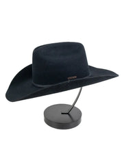 Stetson westernhatt i svart ull och kashmir, från sidan