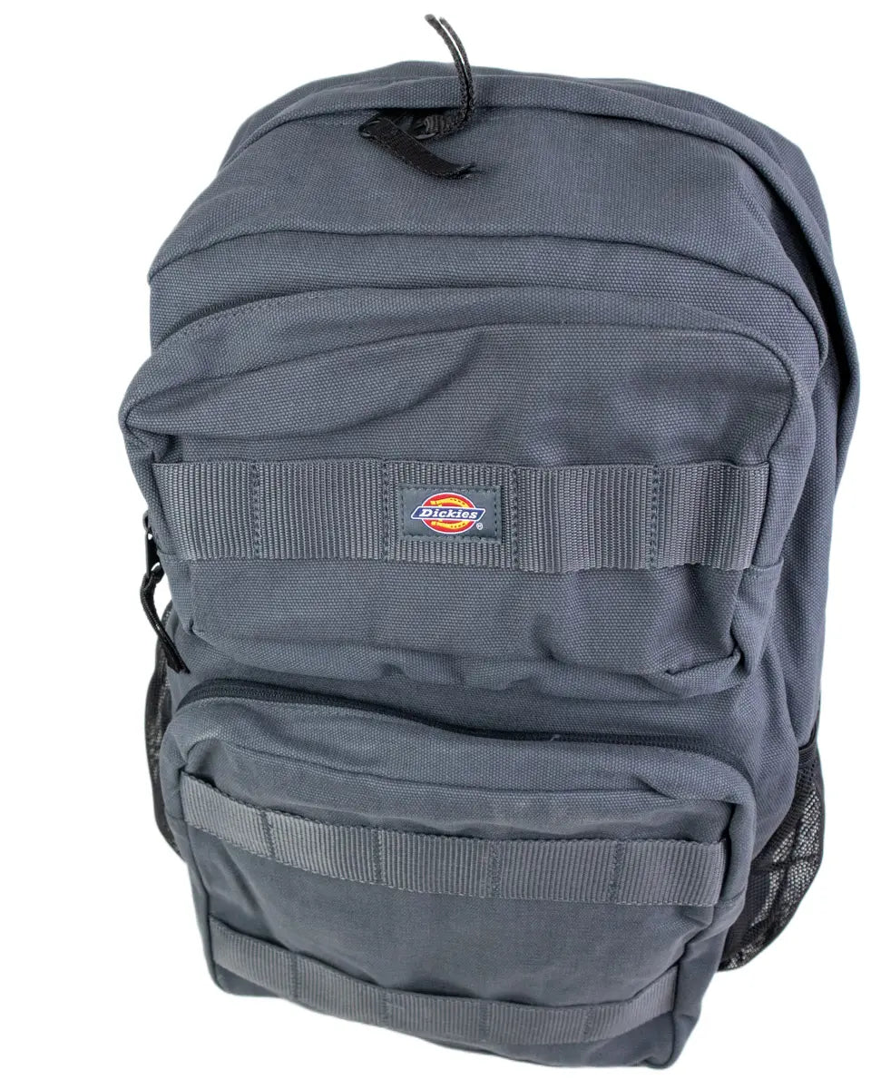Dickies Duck Canvas Utility ryggsäck i koksgrått, framsida med remmar och logga