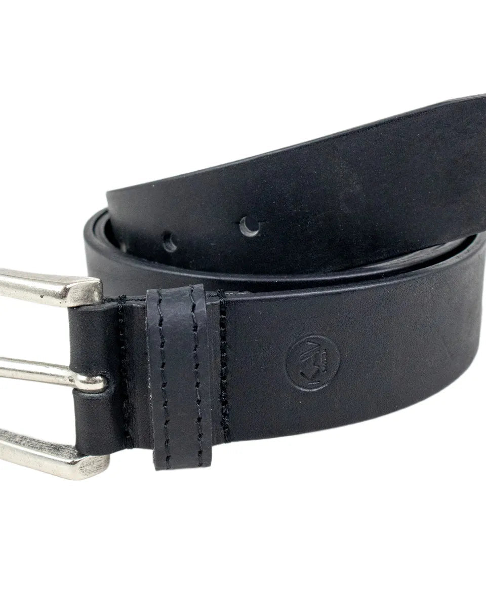 Kav - Läderbälte - Bleket - Svart - jhstore.se