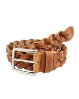 Kav - Läderbälte Flätat - Vejler - Brun