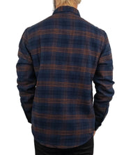 Lee - Flanell Skjorta Rutig med tryckknappar - Western - Blå - jhstore.se