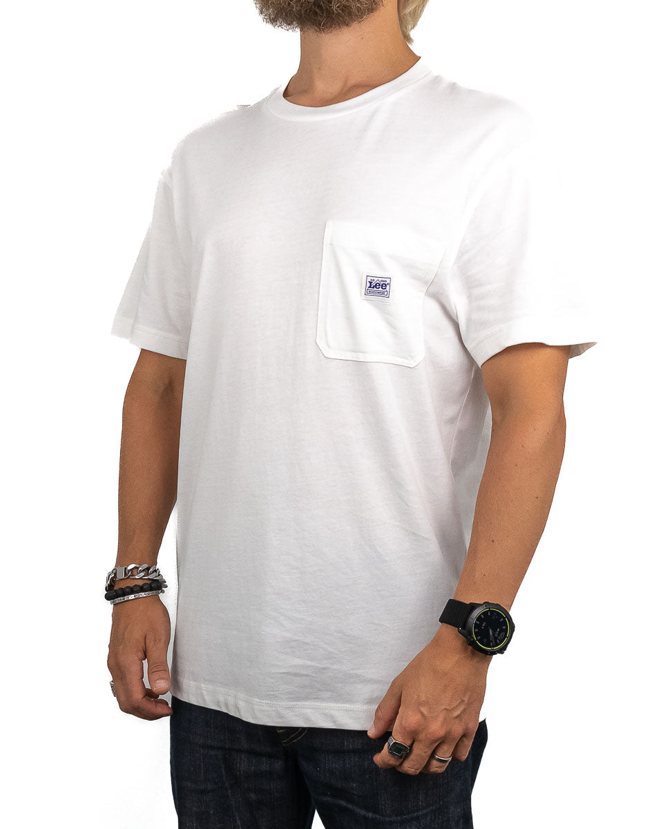 Lee Jeans - T-shirt med ficka Ecru - Workwear Pocket tee - jhstore.se