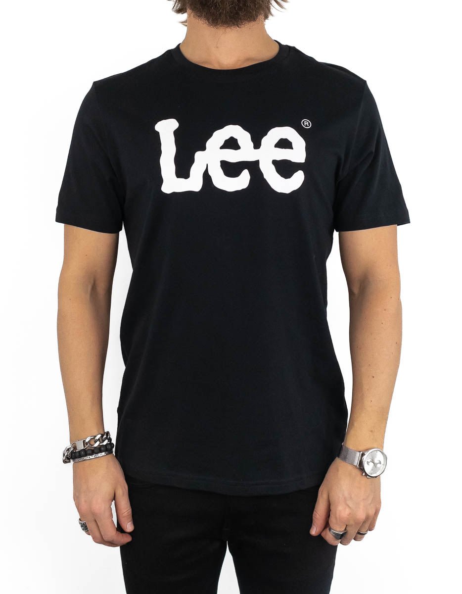 Lee Jeans - T-shirt Svart - Wobbly Logo Tee - jhstore.se
