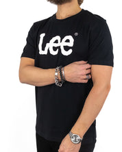 Lee Jeans - T-shirt Svart - Wobbly Logo Tee - jhstore.se