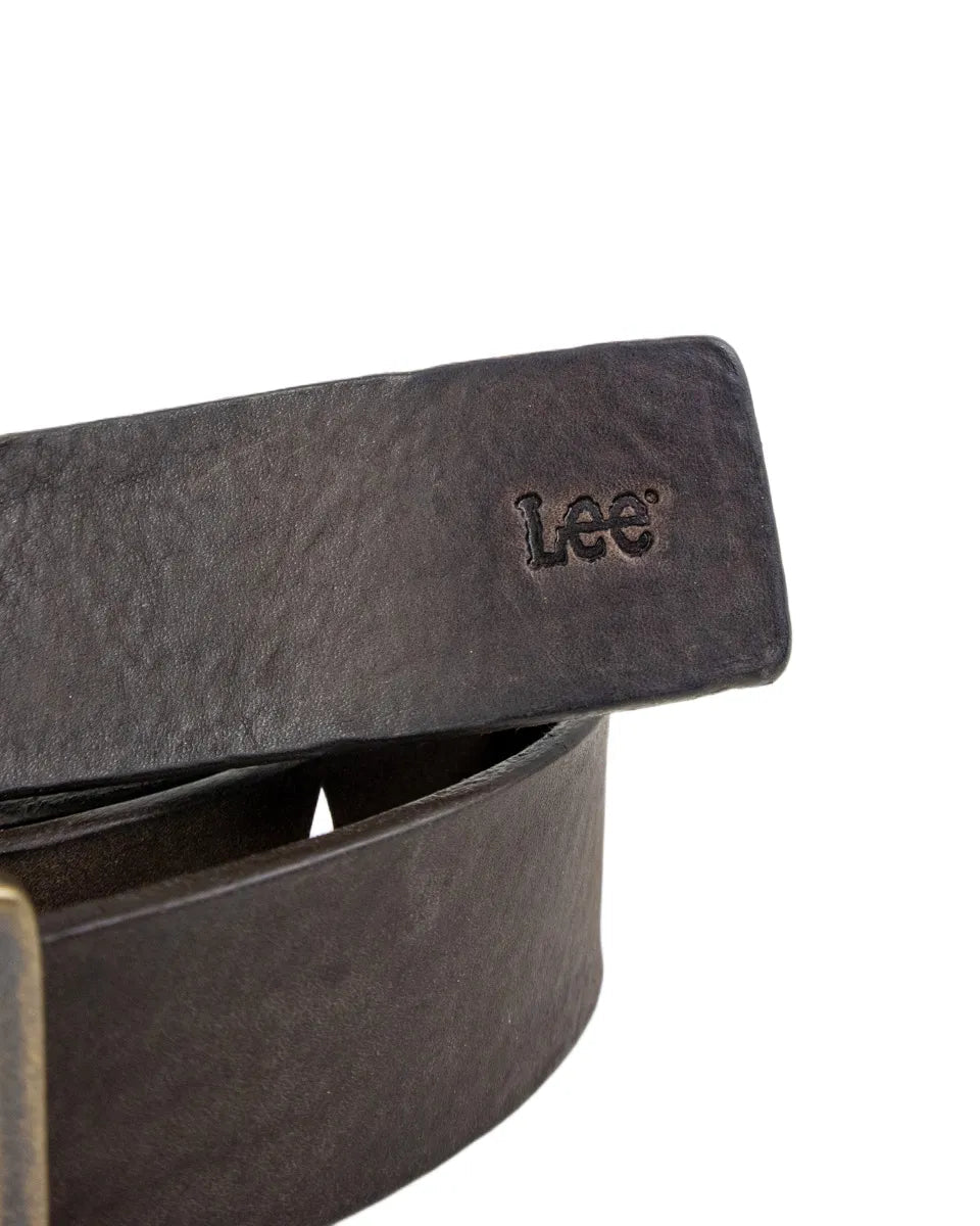 Lee - Läderbälte - Double Pin - Brun - jhstore.se