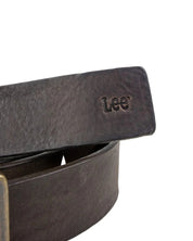 Lee - Läderbälte - Double Pin - Brun - jhstore.se