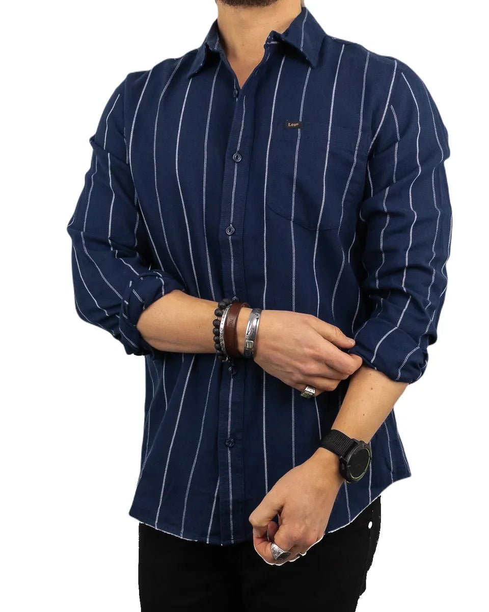 Lee - Randig Skjorta - Mercantile - Blå - jhstore.se