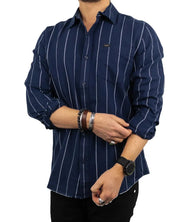 Lee - Randig Skjorta - Mercantile - Blå - jhstore.se