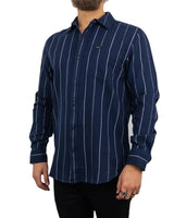 Lee - Randig Skjorta - Mercantile - Blå