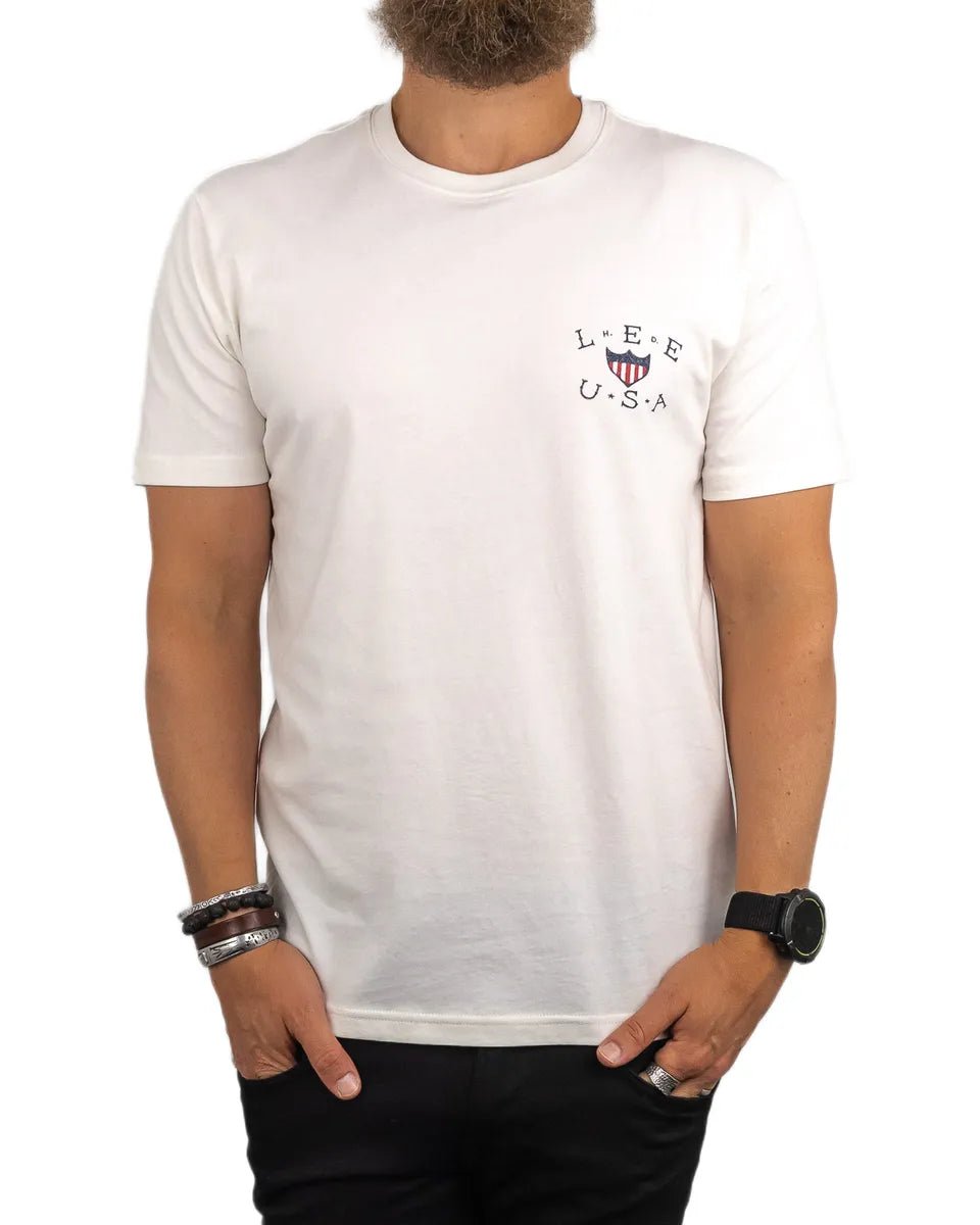 Lee - T-Shirt - USA Denim - Vit - jhstore.se