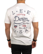 Lee - T-Shirt - USA Denim - Vit - jhstore.se
