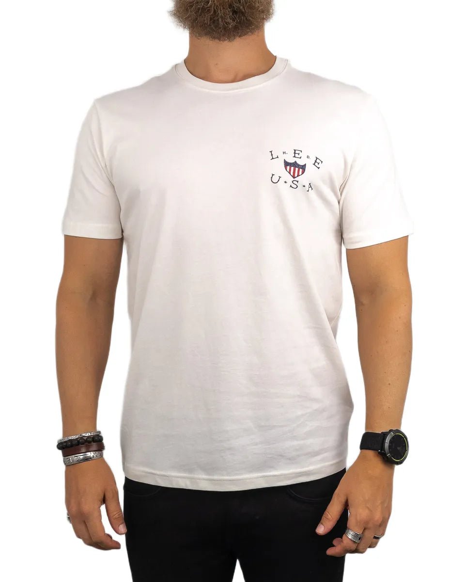 Lee - T-Shirt - USA Denim - Vit - jhstore.se