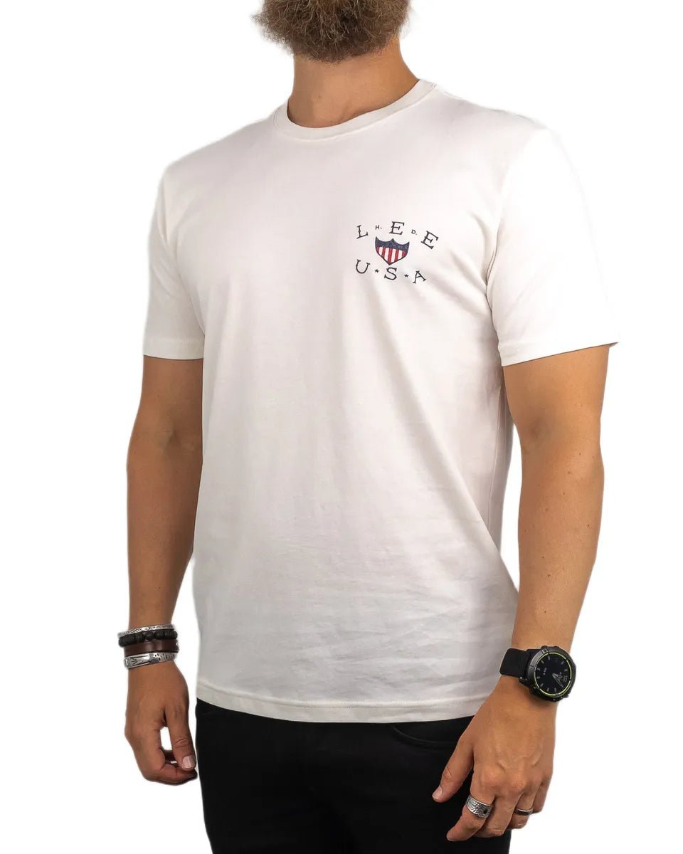Lee - T-Shirt - USA Denim - Vit - jhstore.se