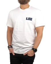 Lee - T-Shirt - Workwear Ryggtryck - Graphic Tee - Vit - jhstore.se