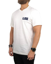 Lee - T-Shirt - Workwear Ryggtryck - Graphic Tee - Vit - jhstore.se