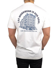 Lee - T-Shirt - Workwear Ryggtryck - Graphic Tee - Vit - jhstore.se