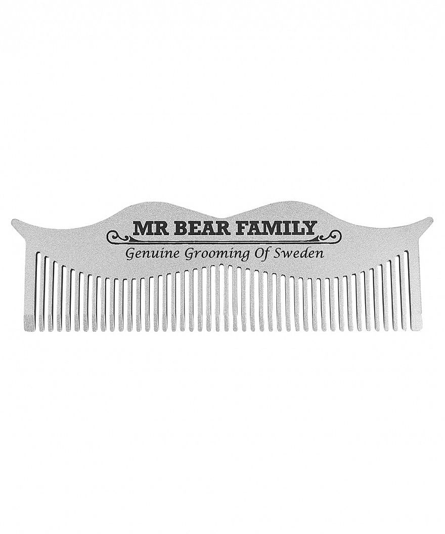 Mr Bear Family - Mustachkam Stål - Moustache Steel Comb - jhstore.se