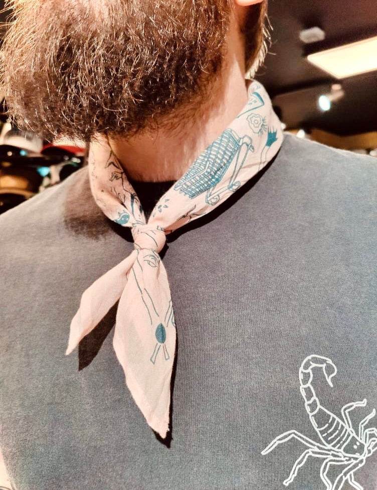 Nudie - Bandana - Ingrid - Deep sea Doodles - Rosa - jhstore.se