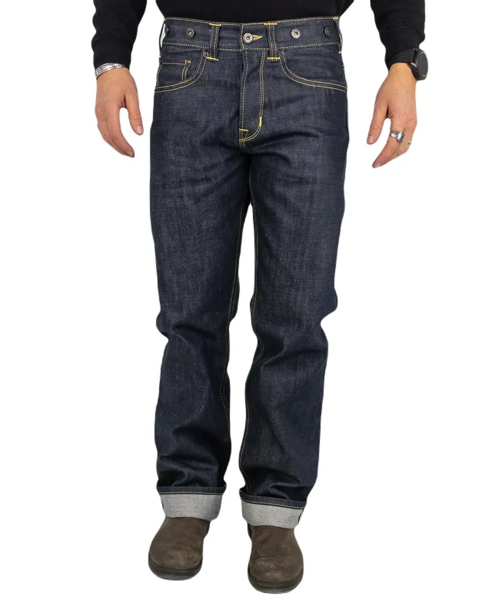 Pike Brothers - 1937 Roamer Selvedge Jeans - 11oz Metal Blå - jhstore.se