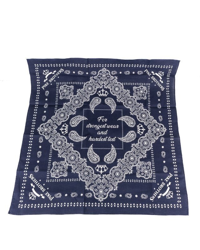 Pike Brothers - 1947 Logo Bandana - Blå - jhstore.se