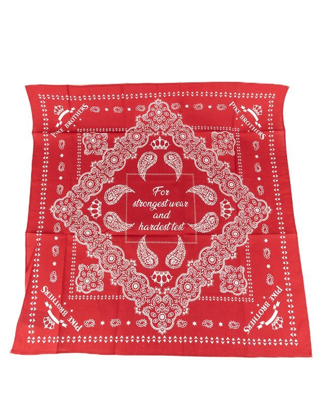 Pike Brothers - 1947 Logo Bandana - Röd - jhstore.se