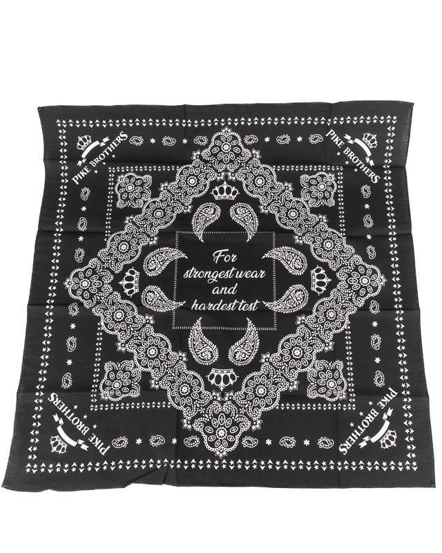 Pike Brothers - 1947 Logo Bandana - Svart - jhstore.se