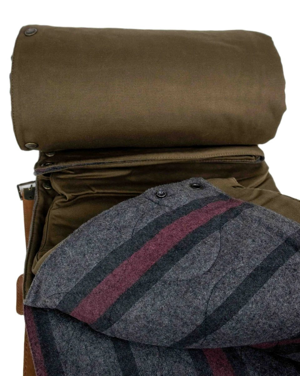 Pike Brothers - 1965 Survival Blanket vaxad filt - Khaki - jhstore.se
