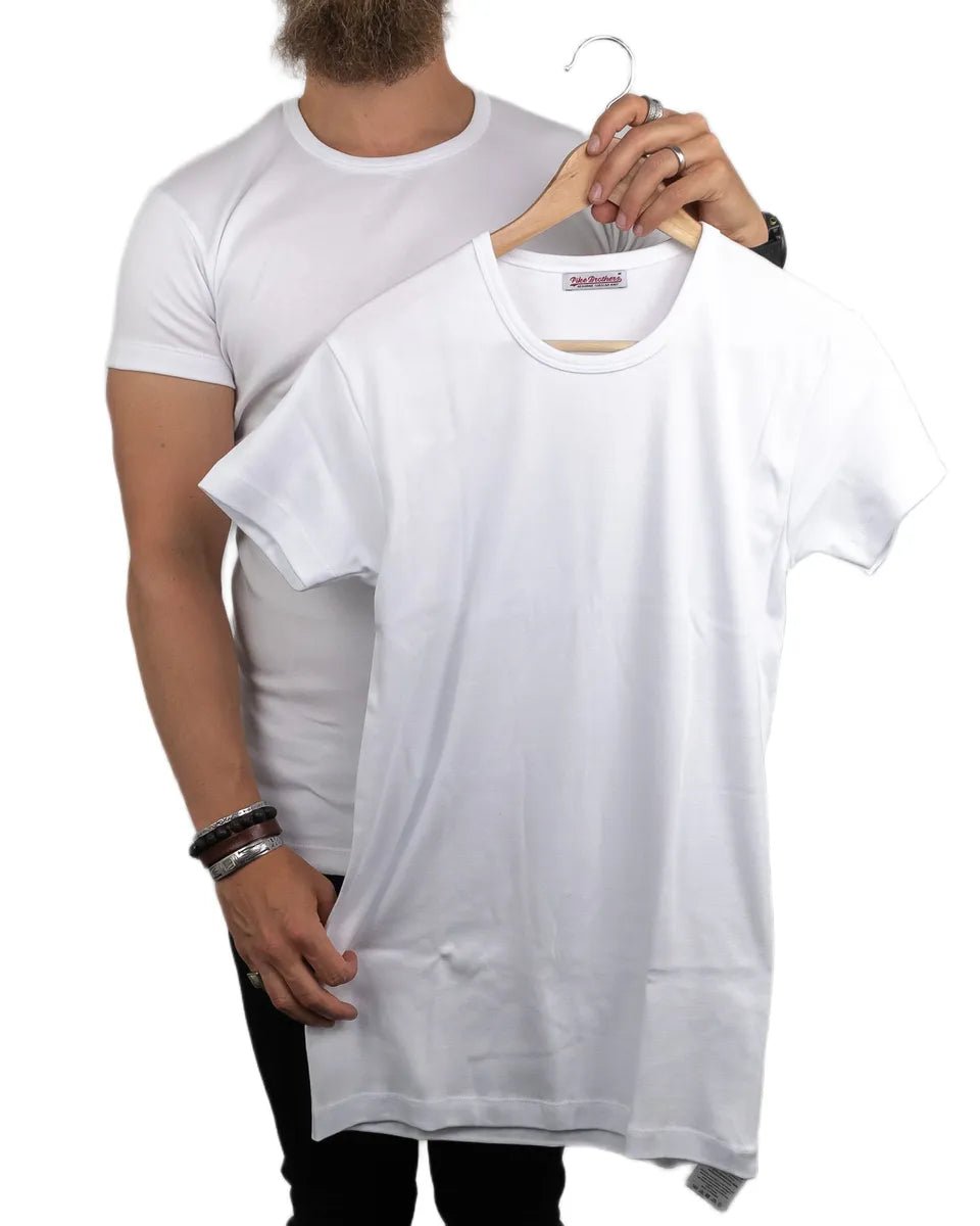 Pike Brothers - 2 Pack T-Shirt - 1947 Rundhals set - Vit - jhstore.se