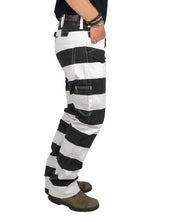 Pike Brothers - Canvas Byxor Randiga - 1936 Chopper Pant Alcatraz - Vit/Svart - jhstore.se