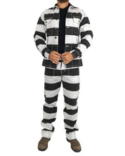 Pike Brothers - Canvas Byxor Randiga - 1936 Chopper Pant Alcatraz - Vit/Svart - jhstore.se