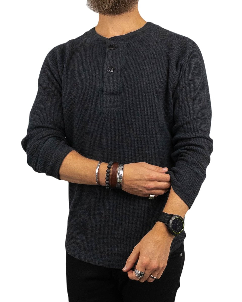 Pike Brothers - Farfarströja Våfflad - 1936 Waffle - Grå - jhstore.se