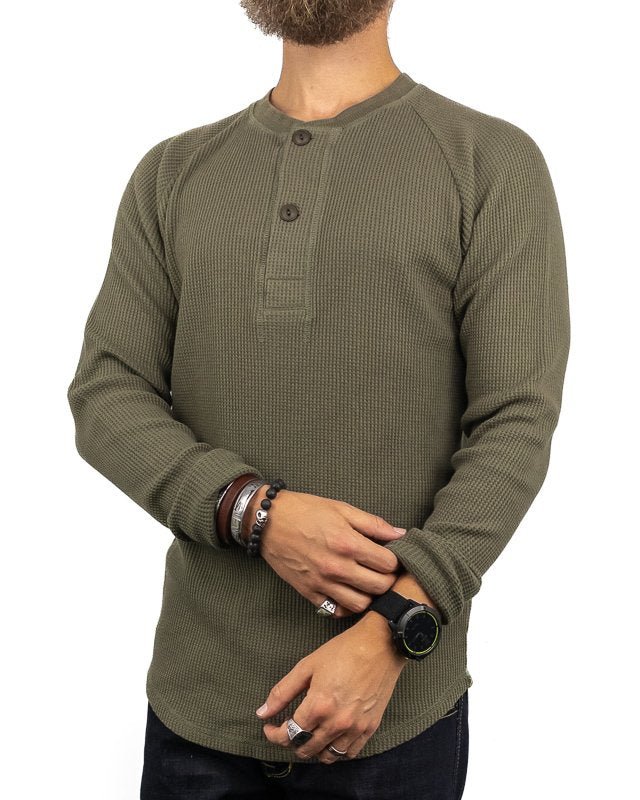 Pike Brothers - Farfarströja Våfflad - 1936 Waffle - Grön - jhstore.se