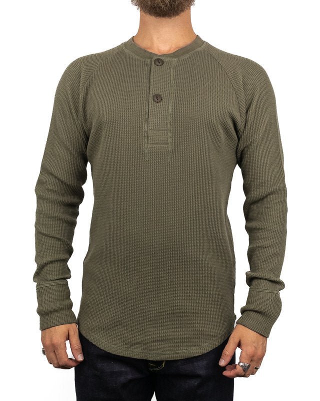 Pike Brothers - Farfarströja Våfflad - 1936 Waffle - Grön - jhstore.se