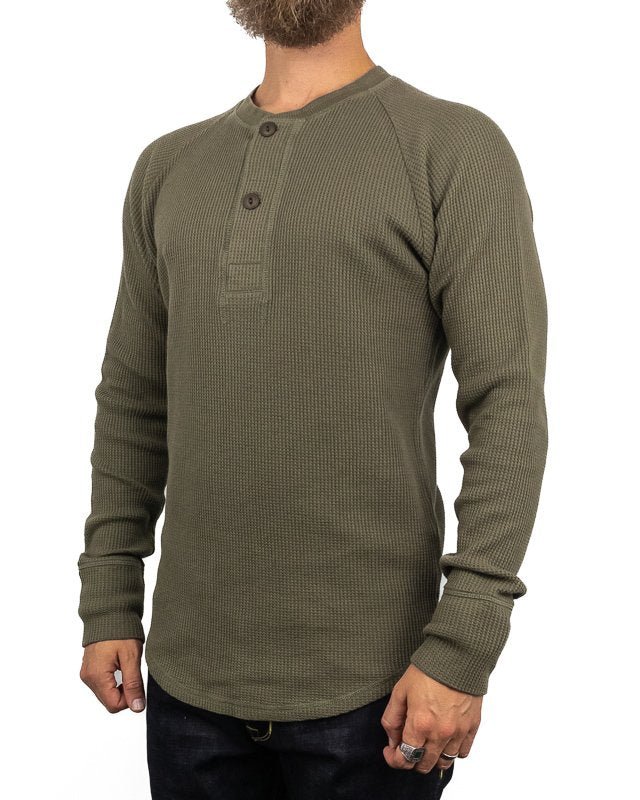 Pike Brothers - Farfarströja Våfflad - 1936 Waffle - Grön - jhstore.se